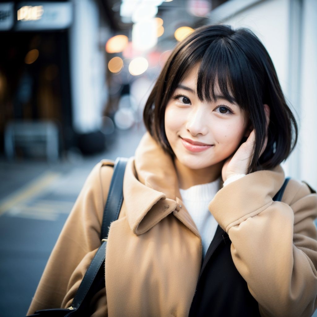 首元を触る女性