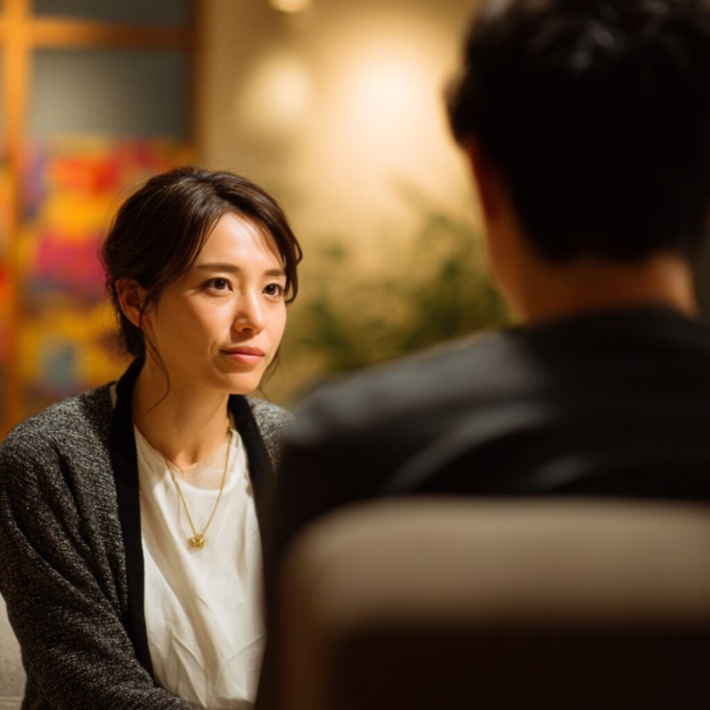 関西で婚活を始めることを提案するカウンセラーの画像
